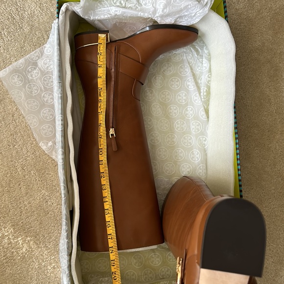 Tory Burch Sofia Roding Boot Festival Brown and Gold 9.5 - Picture 5 of 8